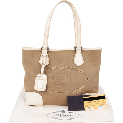 Prada Classic Jacquard Triangle Handbag