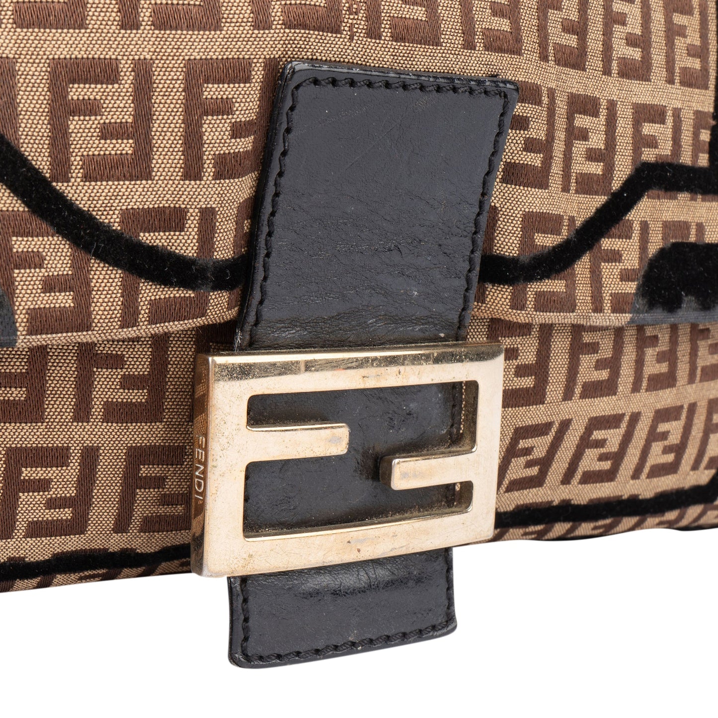 Fendi FF Monogram Limited Baguette Mamma Handbag
