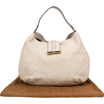 Gucci Leather GG Monogram Guccissima Handbag