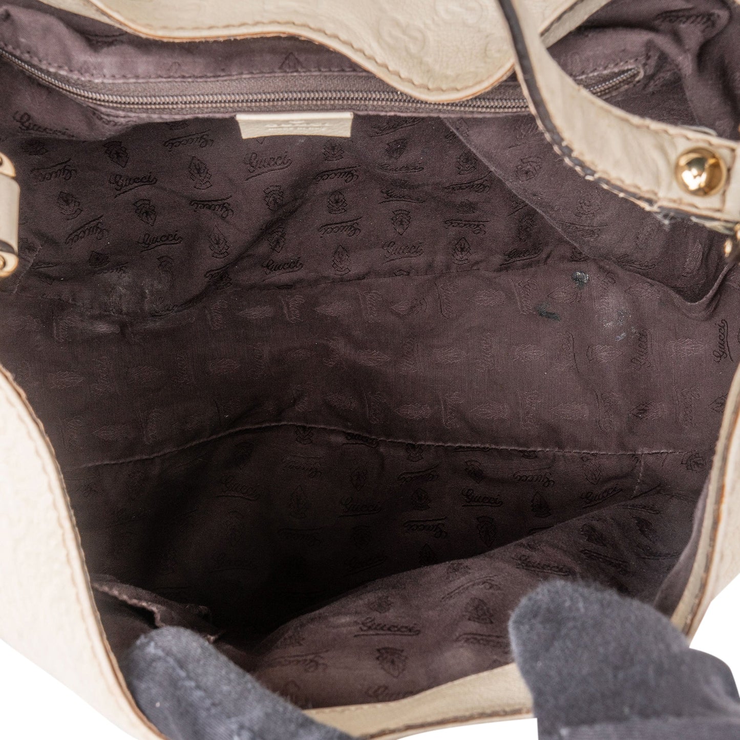 Gucci Leather GG Monogram Guccissima Handbag