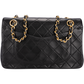 Chanel Quilted Lambskin 24K Gold Small Double Flap Crossbody Bag