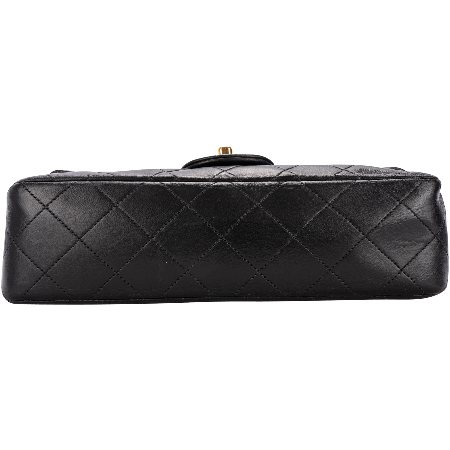 Chanel Quilted Lambskin 24K Gold Small Double Flap Crossbody Bag