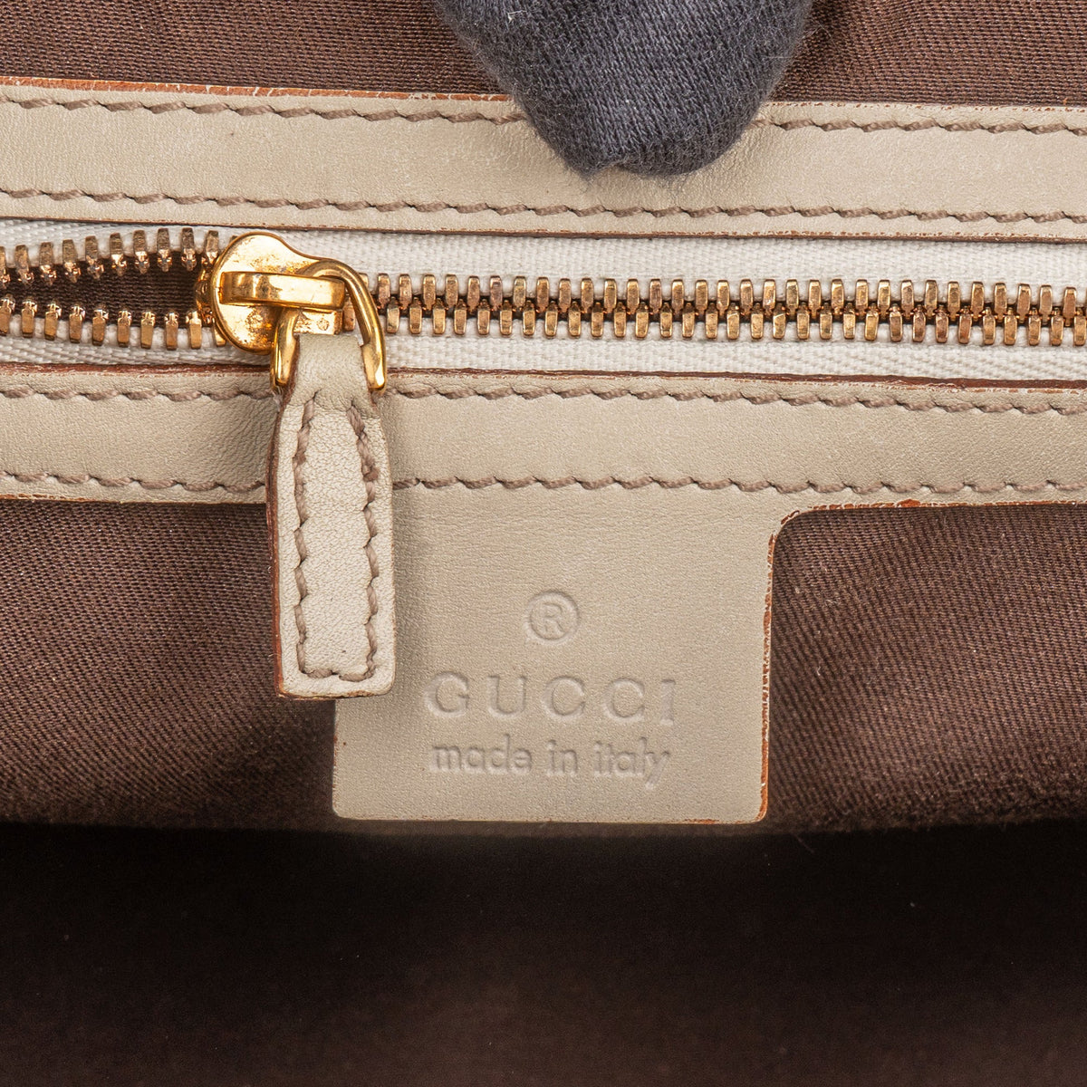 Gucci GG Leather Monogram Horsebit Handbag
