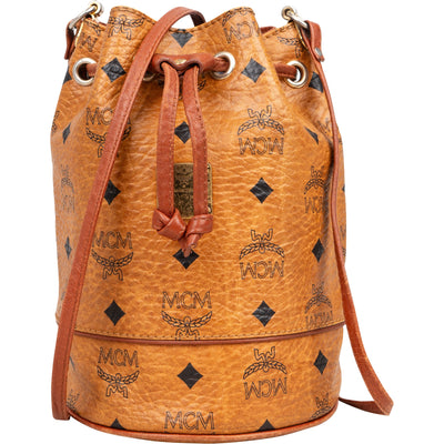 MCM Visetos Monogram Bucket Crossbody Bag