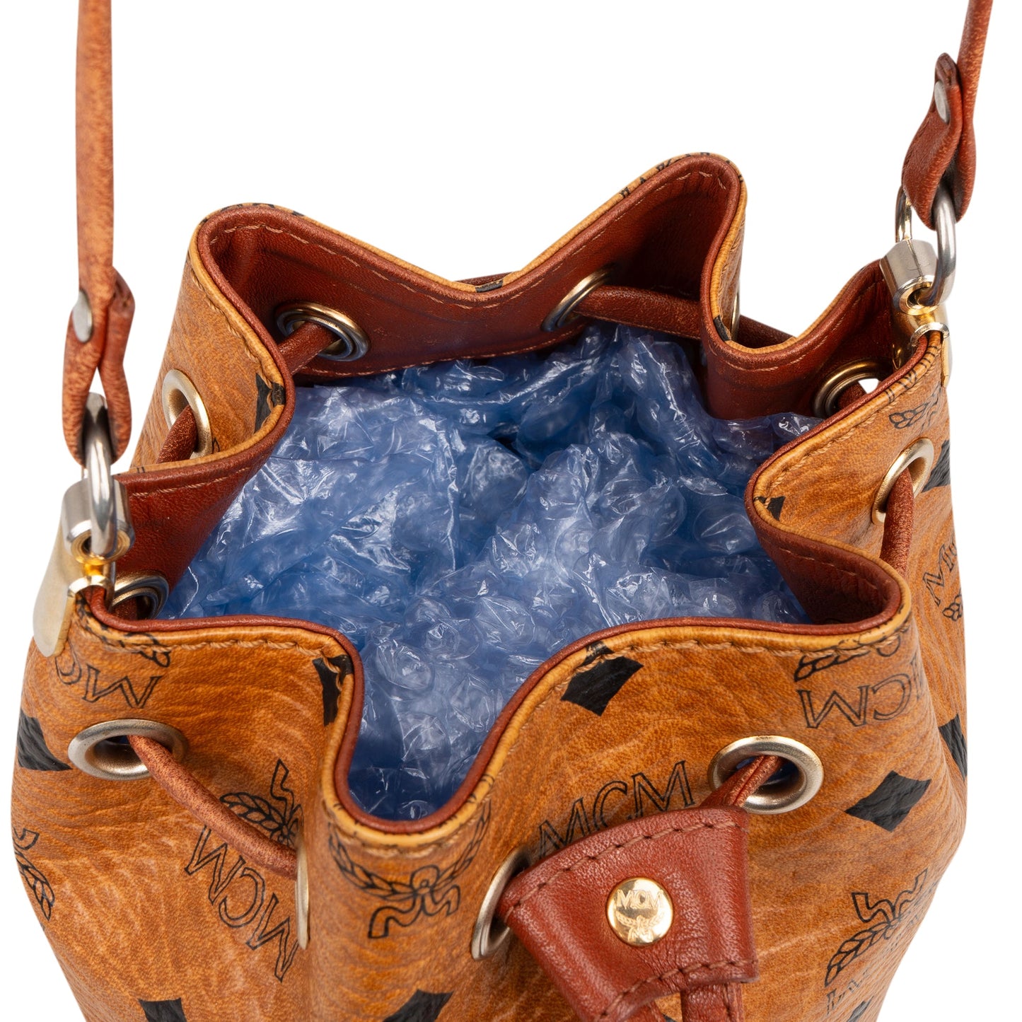 MCM Visetos Monogram Bucket Crossbody Bag