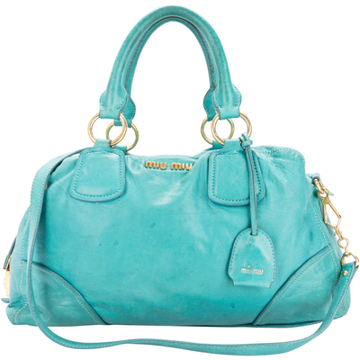 バッグ Special! 00s miu miu Turquoise Studs Bag MIU MIU – Only Authentics