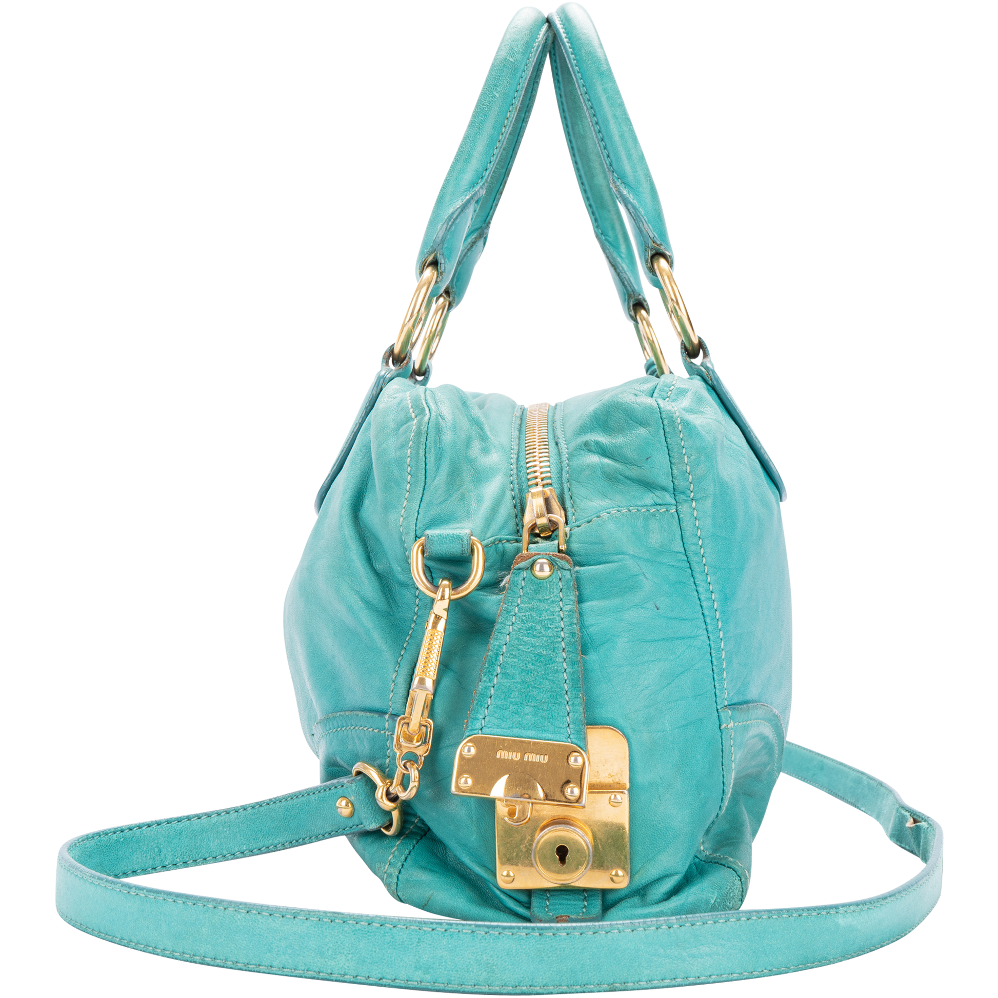 バッグ Special! 00s miu miu Turquoise Studs Bag Special! 00s miu