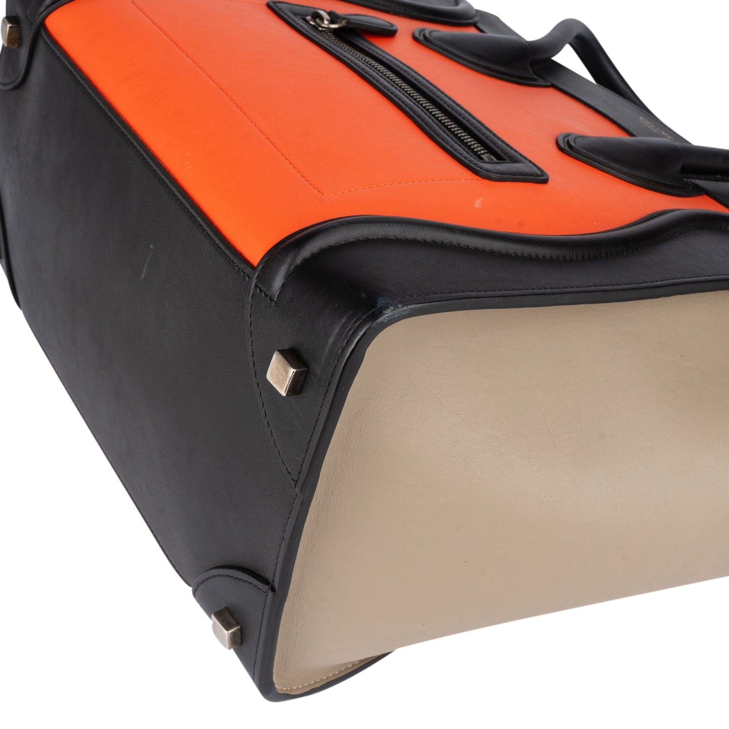 Céline Tricolor Leather Luggage Handbag