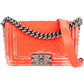 Chanel Quilted Velvet Boy Single Flap Crossbody Bag