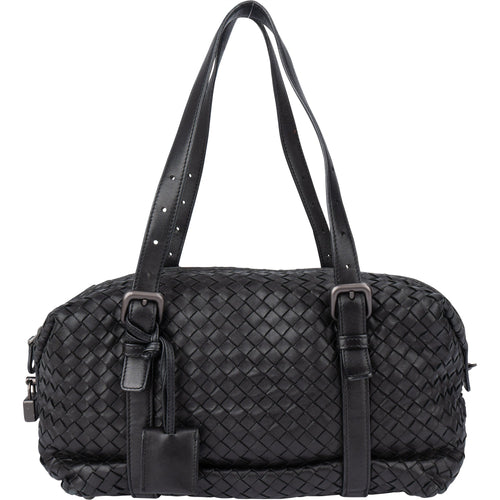 Bottega Veneta Black Intrecciato Leather