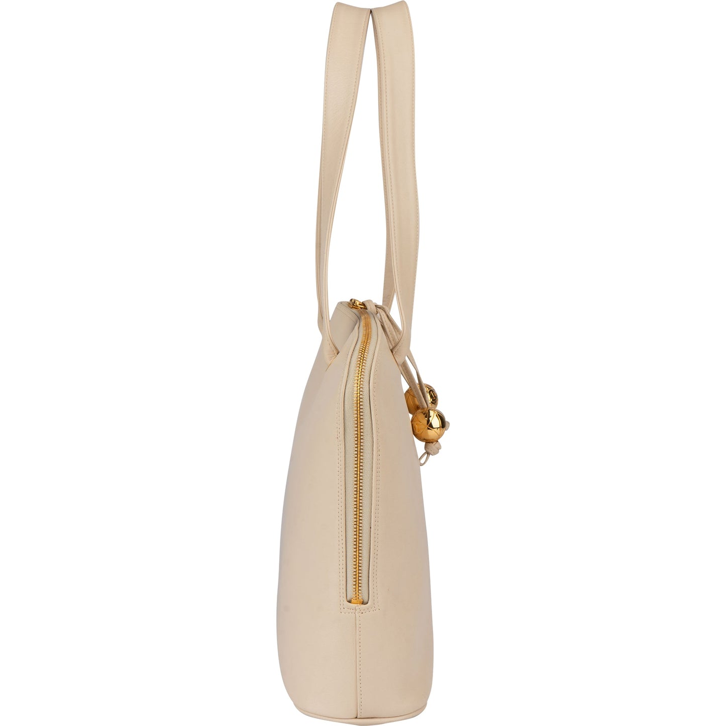 Chanel White Leather CC Shoulder Bag