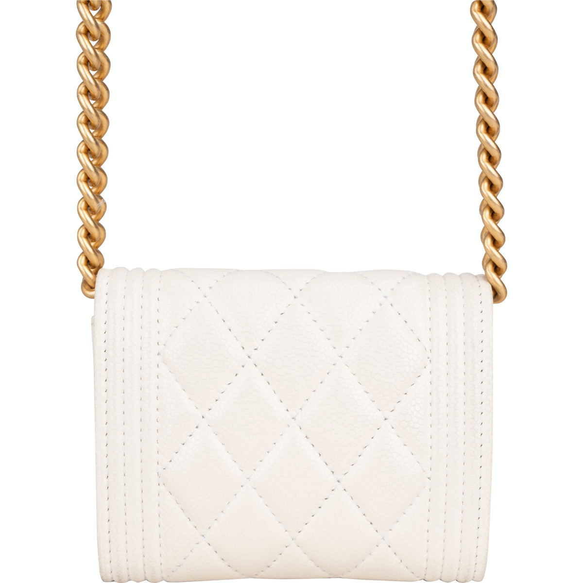Chanel Quilted Lambskin Box Micro Single Flap Crossbody Bag