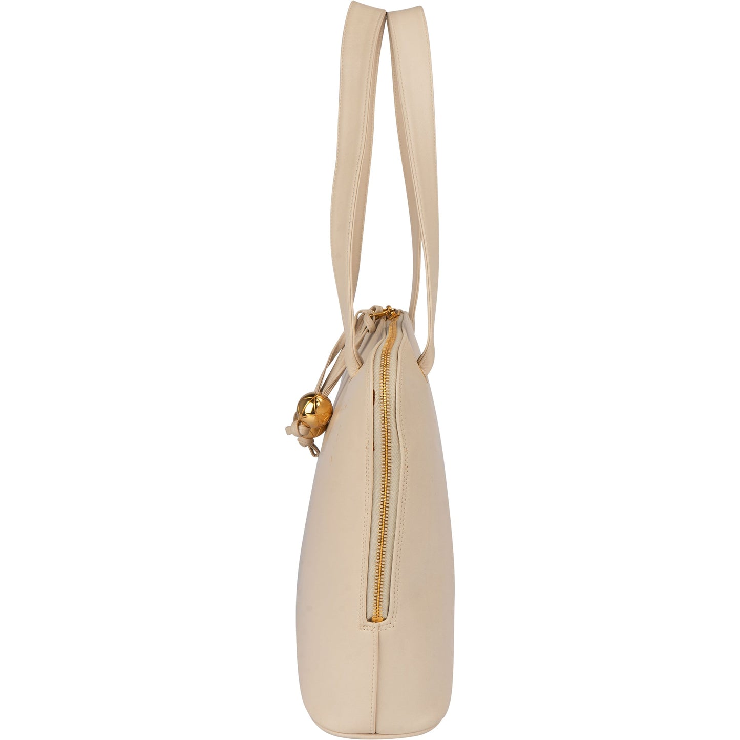 Chanel White Leather CC Shoulder Bag