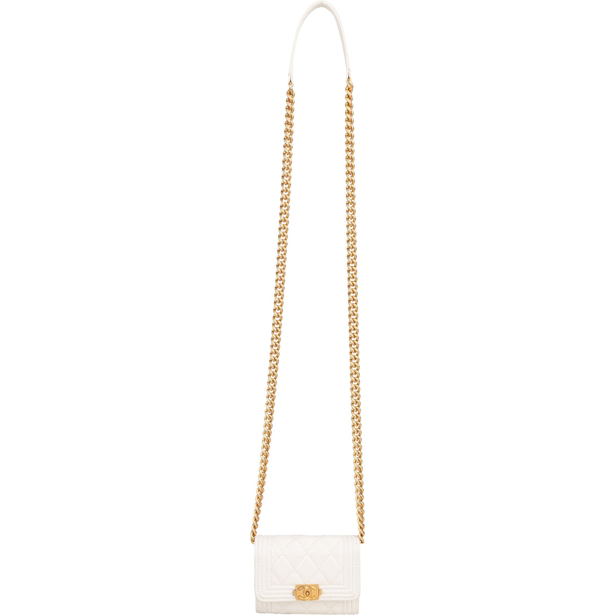 Chanel Quilted Lambskin Box Micro Single Flap Crossbody Bag