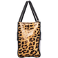 Prada Leopard Print Calf Hair Twin Pocket Tote