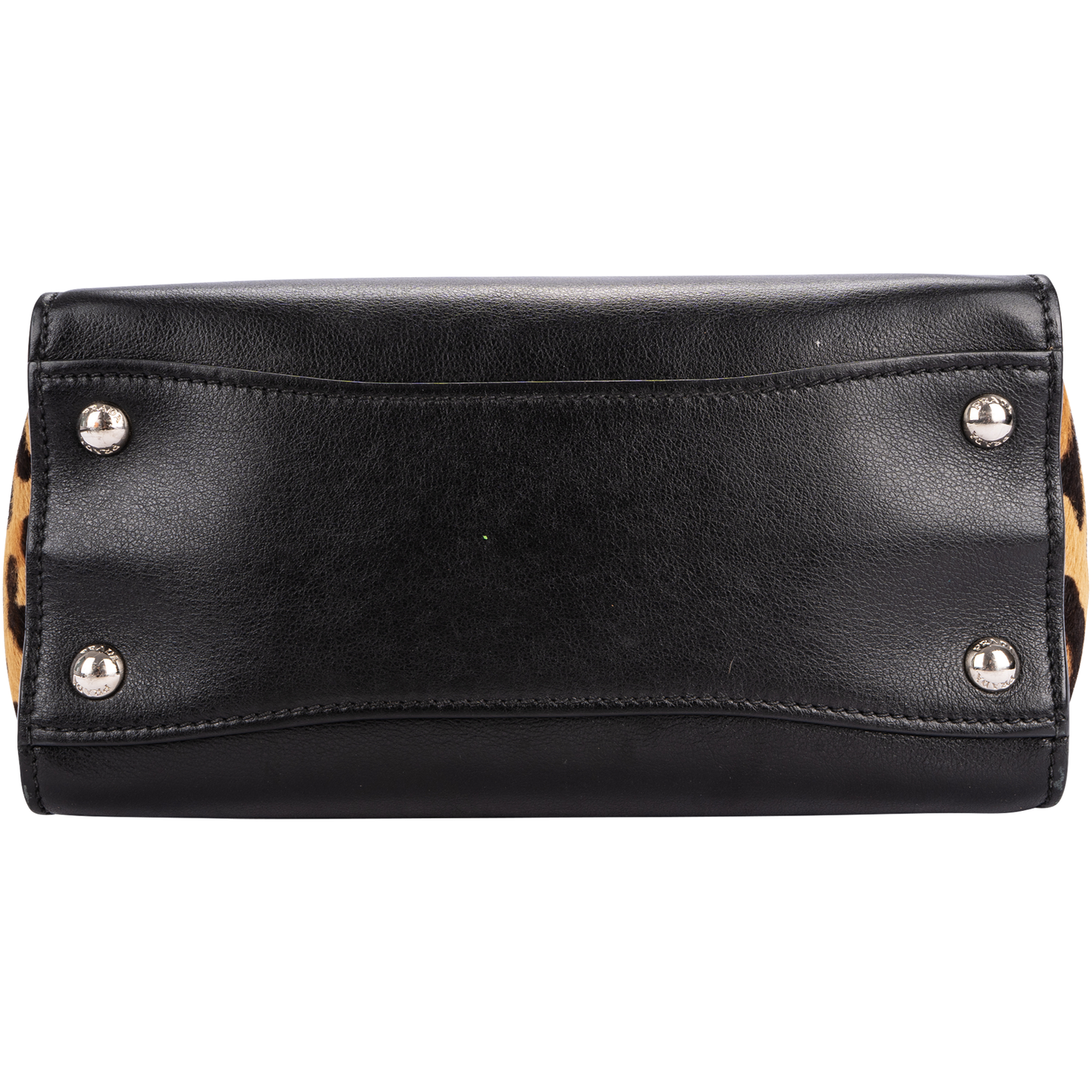 Prada Leopard Print Calf Hair Twin Pocket Tote