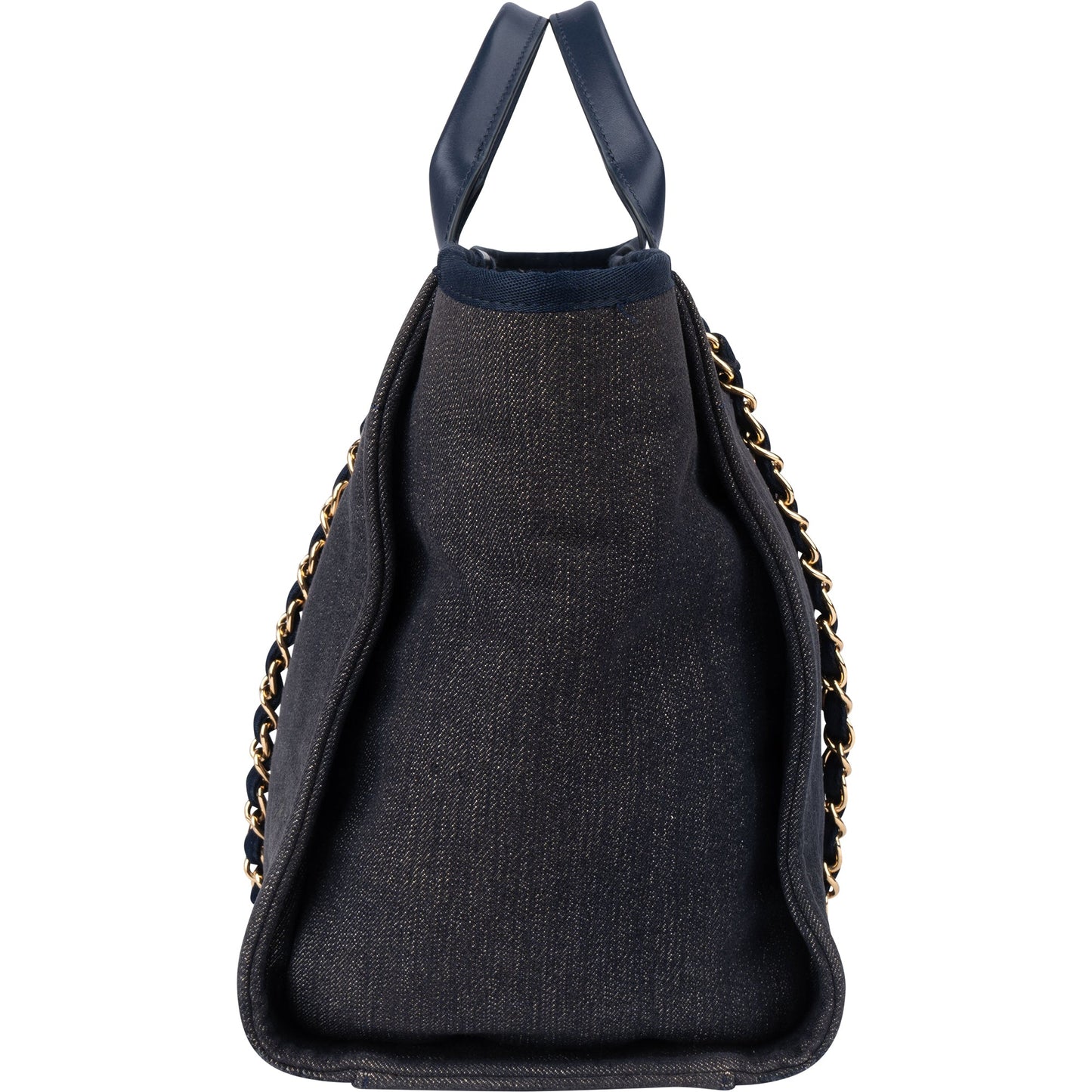 Chanel  Bleu Cotton Deauville Handbag