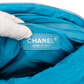 Chanel Quilted Turquoise Nylon Crossbody Single Flap Bag