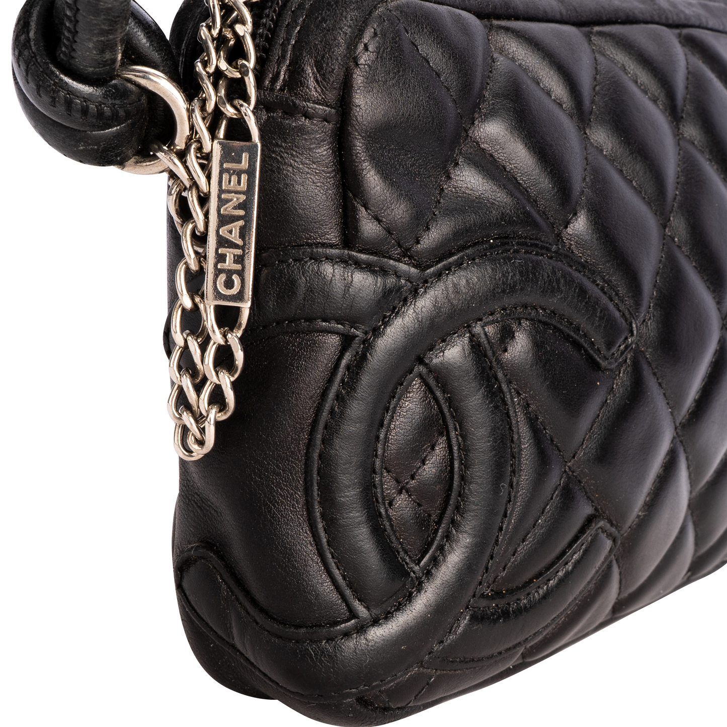 Chanel  Calfskin Quilted Cambon Pochette Black