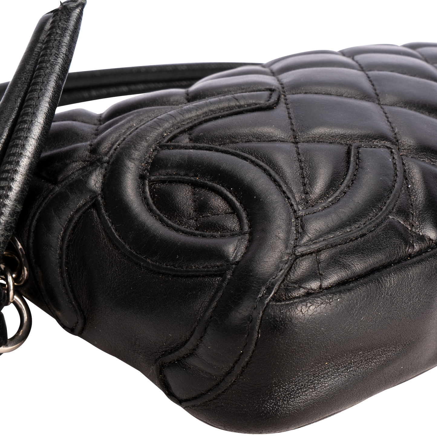 Chanel  Calfskin Quilted Cambon Pochette Black