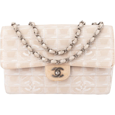 Chanel Travel Line Monogram Single Flap Crossbody Bag