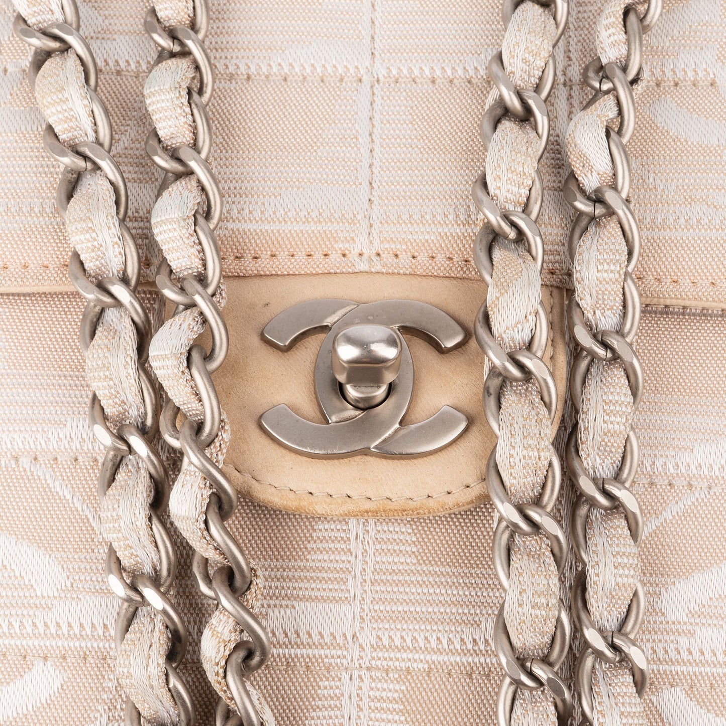 Chanel Travel Line Monogram Single Flap Crossbody Bag