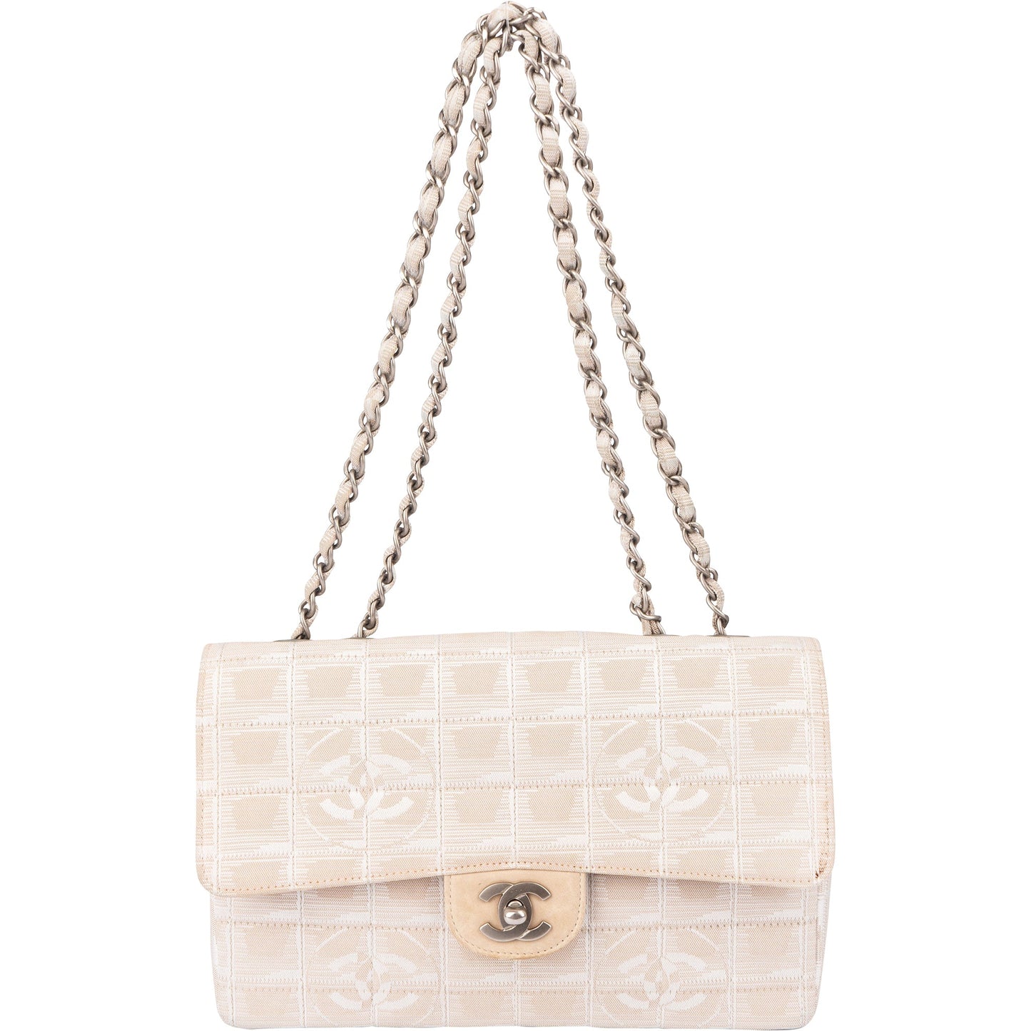 Chanel Travel Line Monogram Single Flap Crossbody Bag