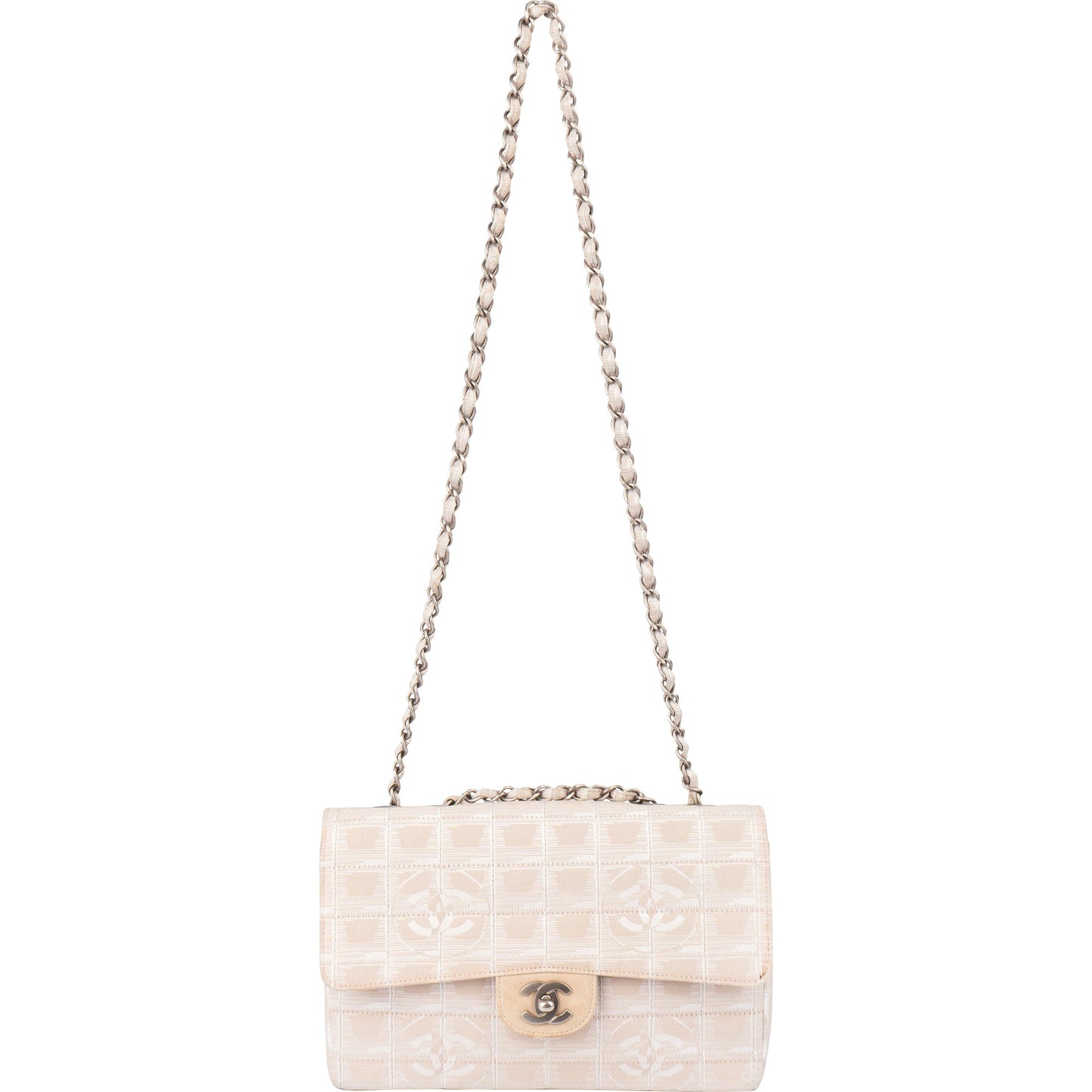 Chanel Travel Line Monogram Single Flap Crossbody Bag