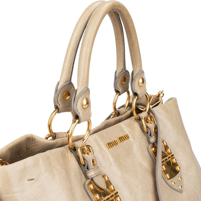 Miu Miu Classic Leather City Handbag