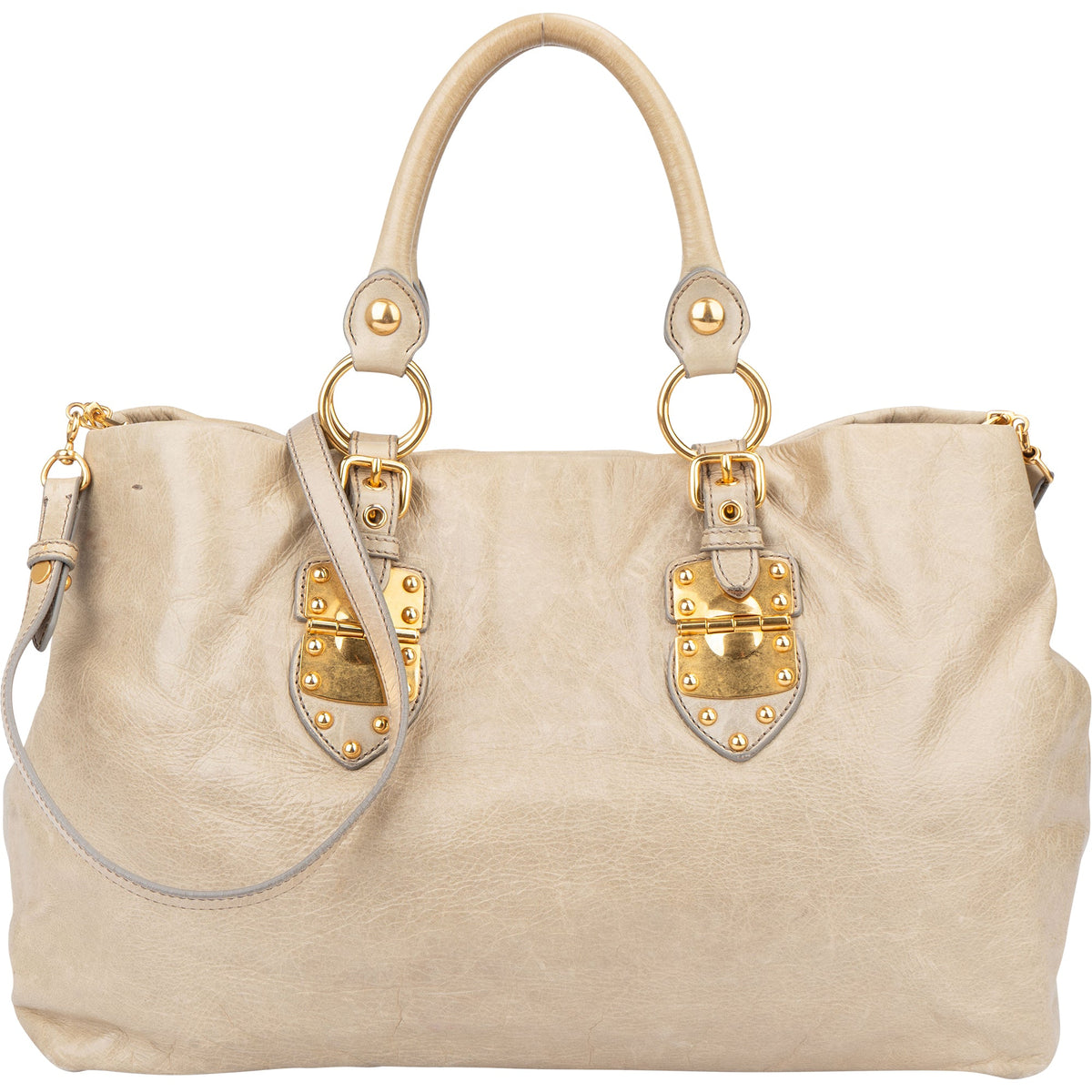 Miu Miu Classic Leather City Handbag