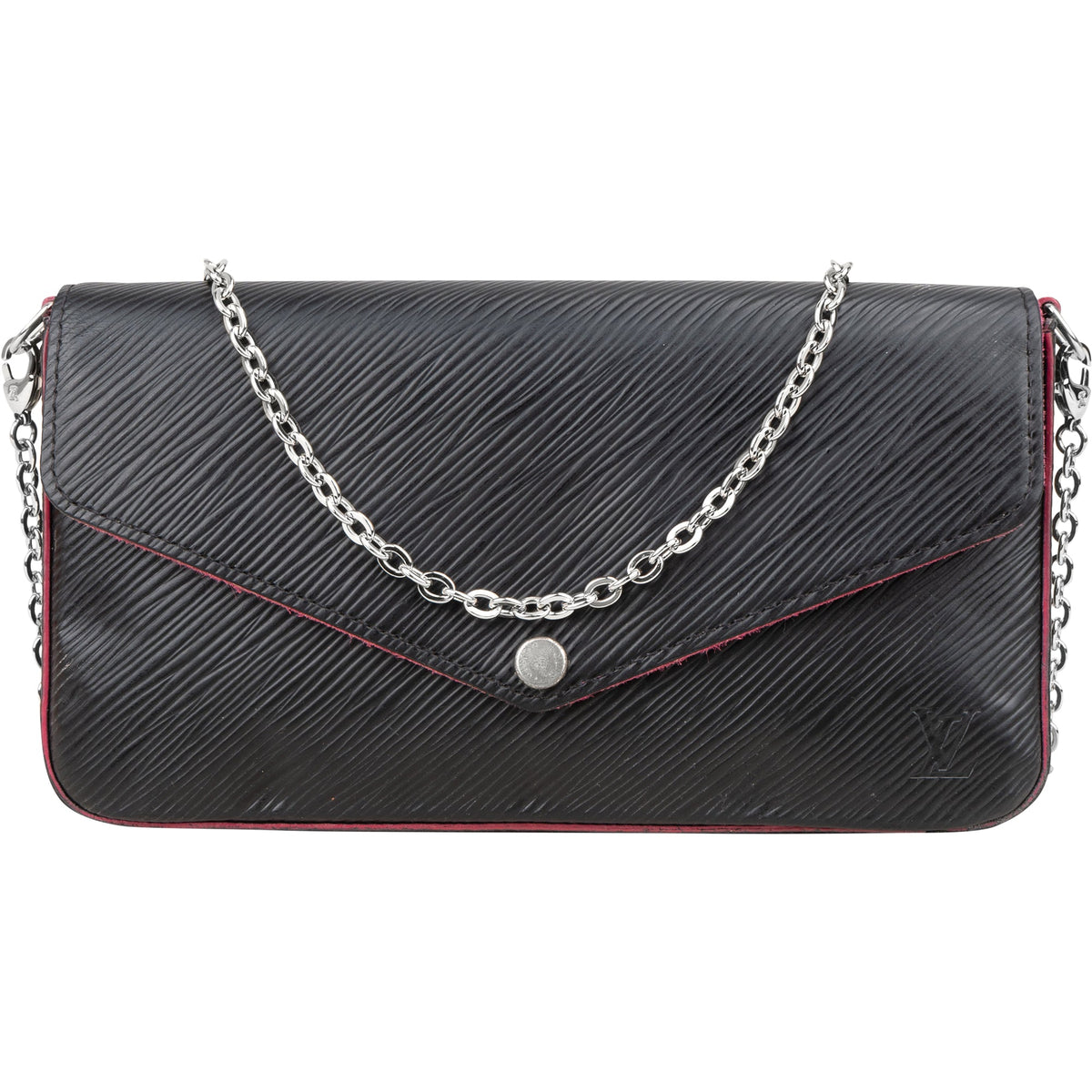 Louis Vuitton Noir Epi Leather Pochette Felicie Crossbody Bag