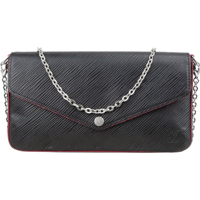 Louis Vuitton Noir Epi Leather Pochette Felicie Crossbody Bag