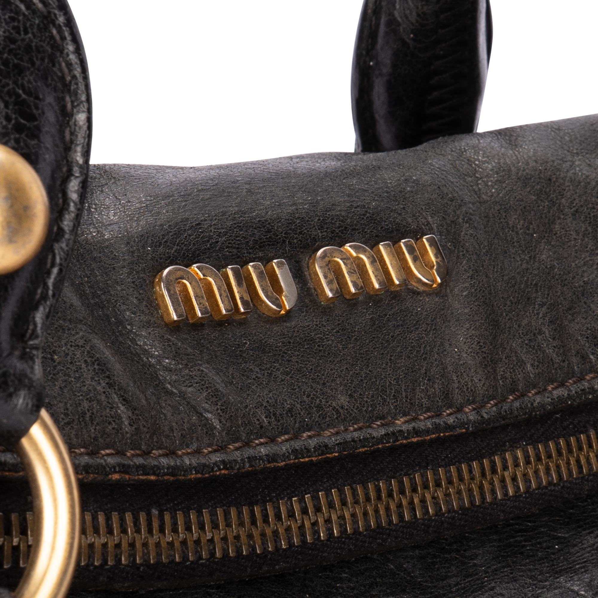 Miu Miu Vitello Lux Leather Two Way Handbag – vintage on friday