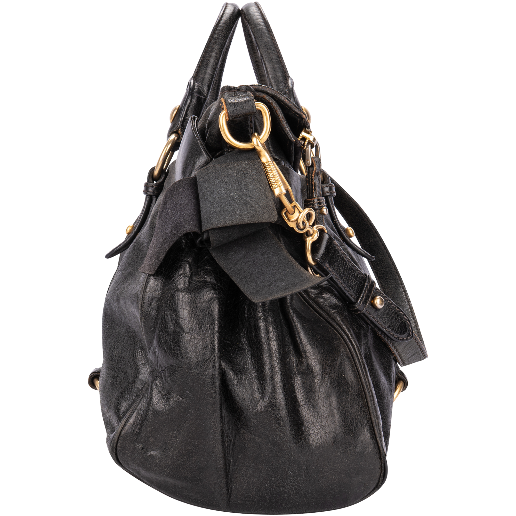 Miu Miu Vitello Lux Leather Two Way Handbag – vintage on friday