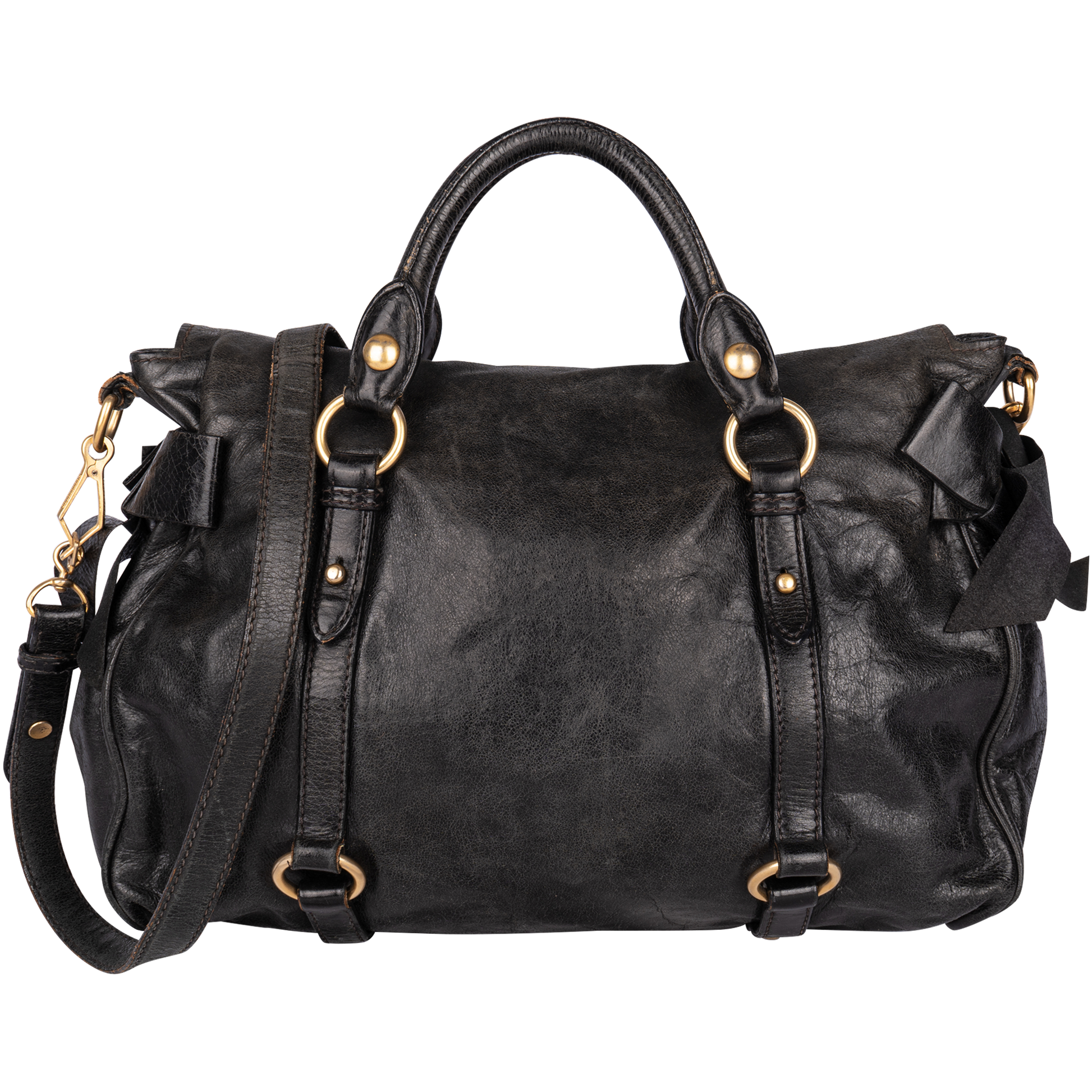 Miu Miu Vitello Lux Leather Two Way Handbag – vintage on friday