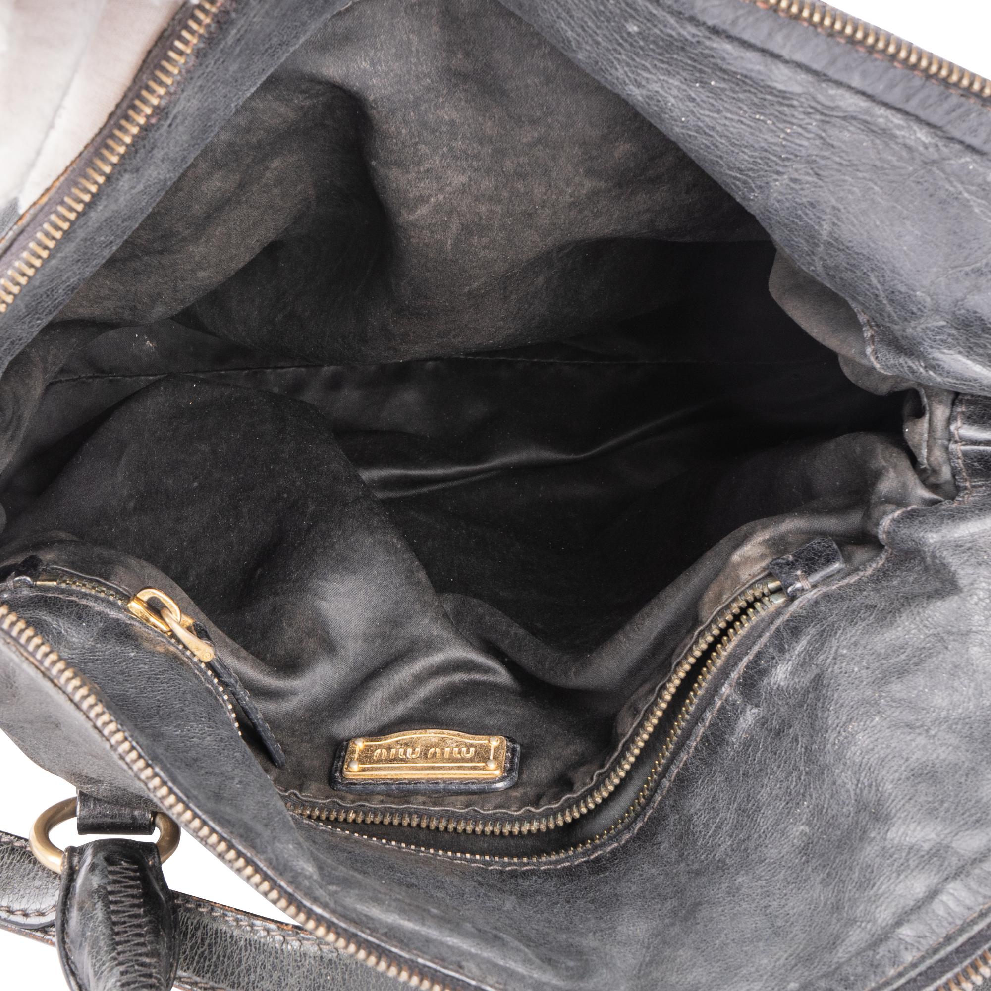 Miu Miu Vitello Lux Leather Two Way Handbag – vintage on friday