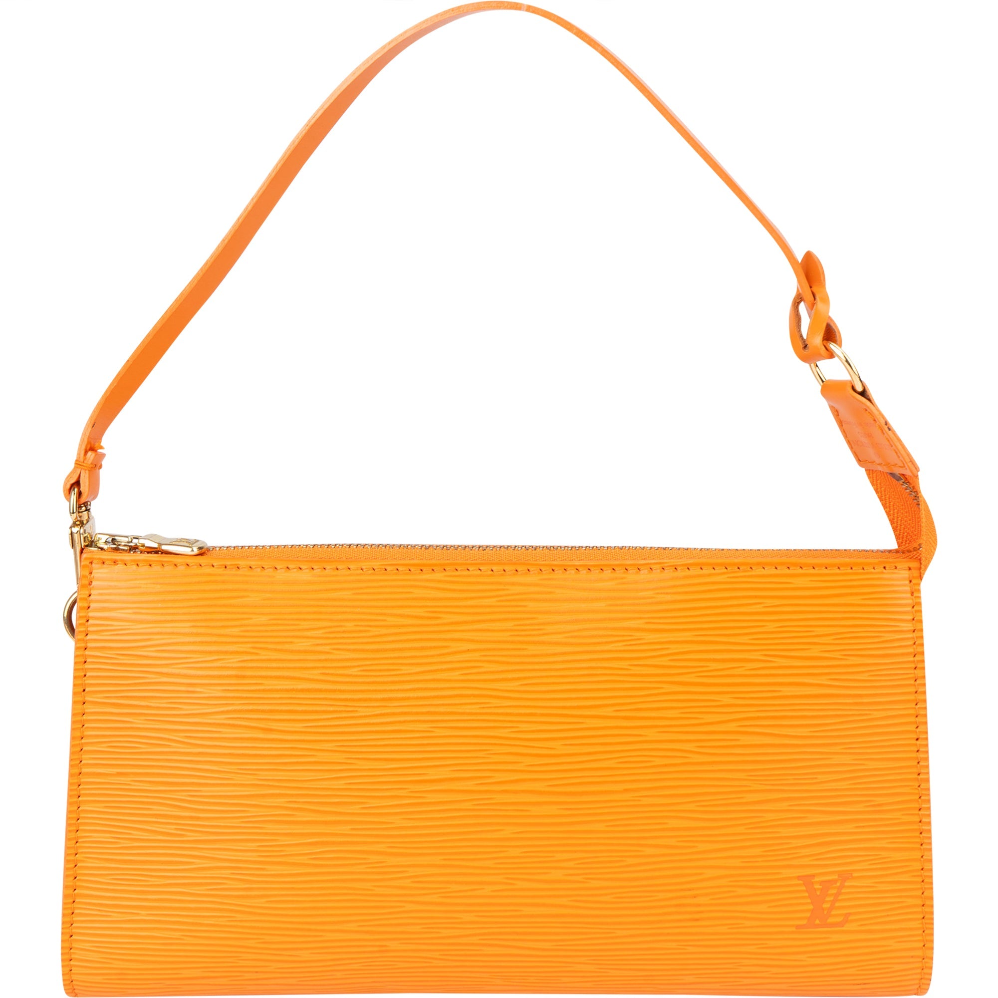 Louis Vuitton Orange Epi Leather Pochette Accessoire Handbag
