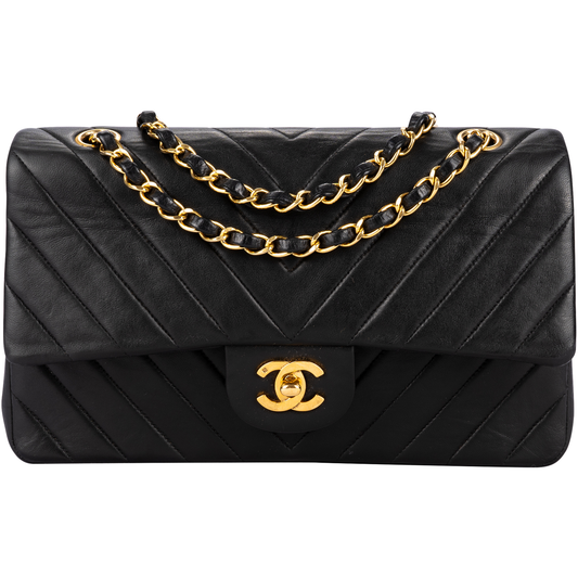 Chanel Quilted Lambskin 24K Gold Medium Double Flap Bag