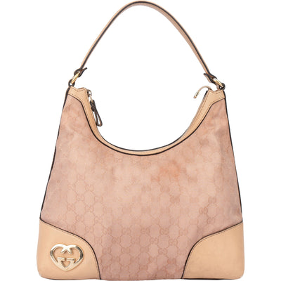 Gucci GG Monogram Heart Britt Hobo Bag