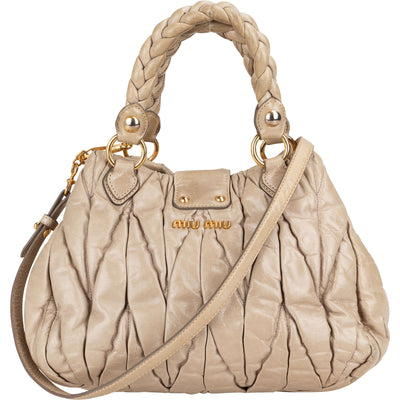 Miu Miu Quilted Leather City Handbag