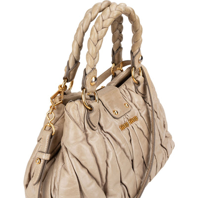 Miu Miu Quilted Leather City Handbag