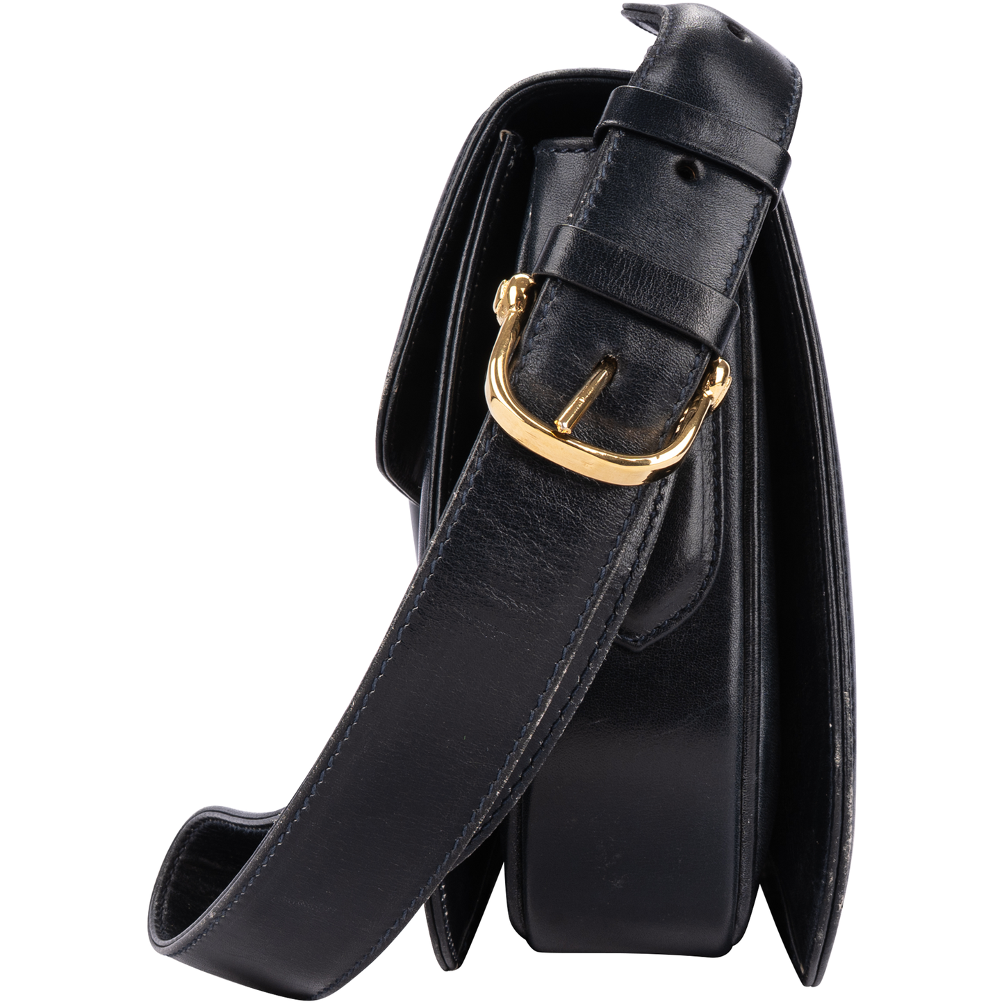 Celine Black Horse Carriage Shoulder Bag