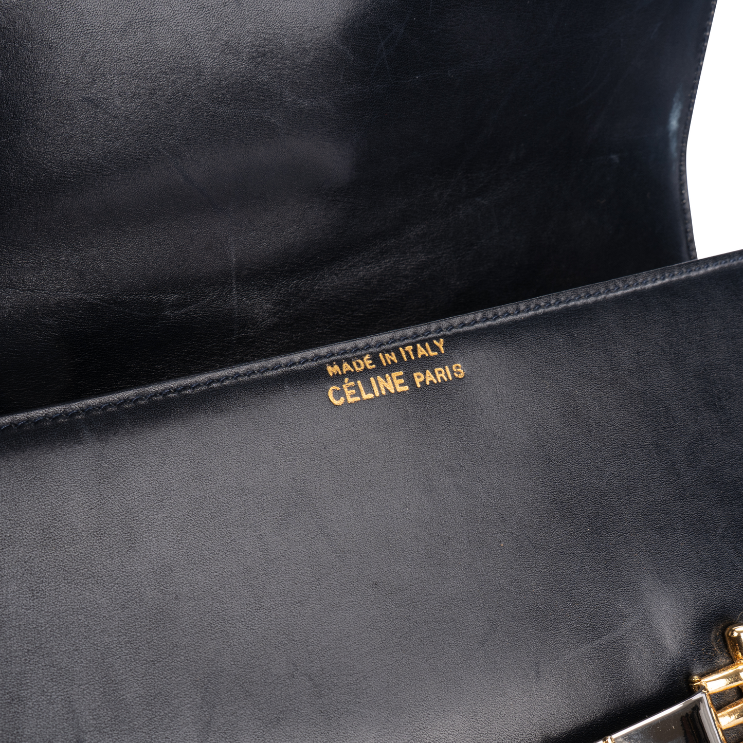 Celine Black Horse Carriage Shoulder Bag