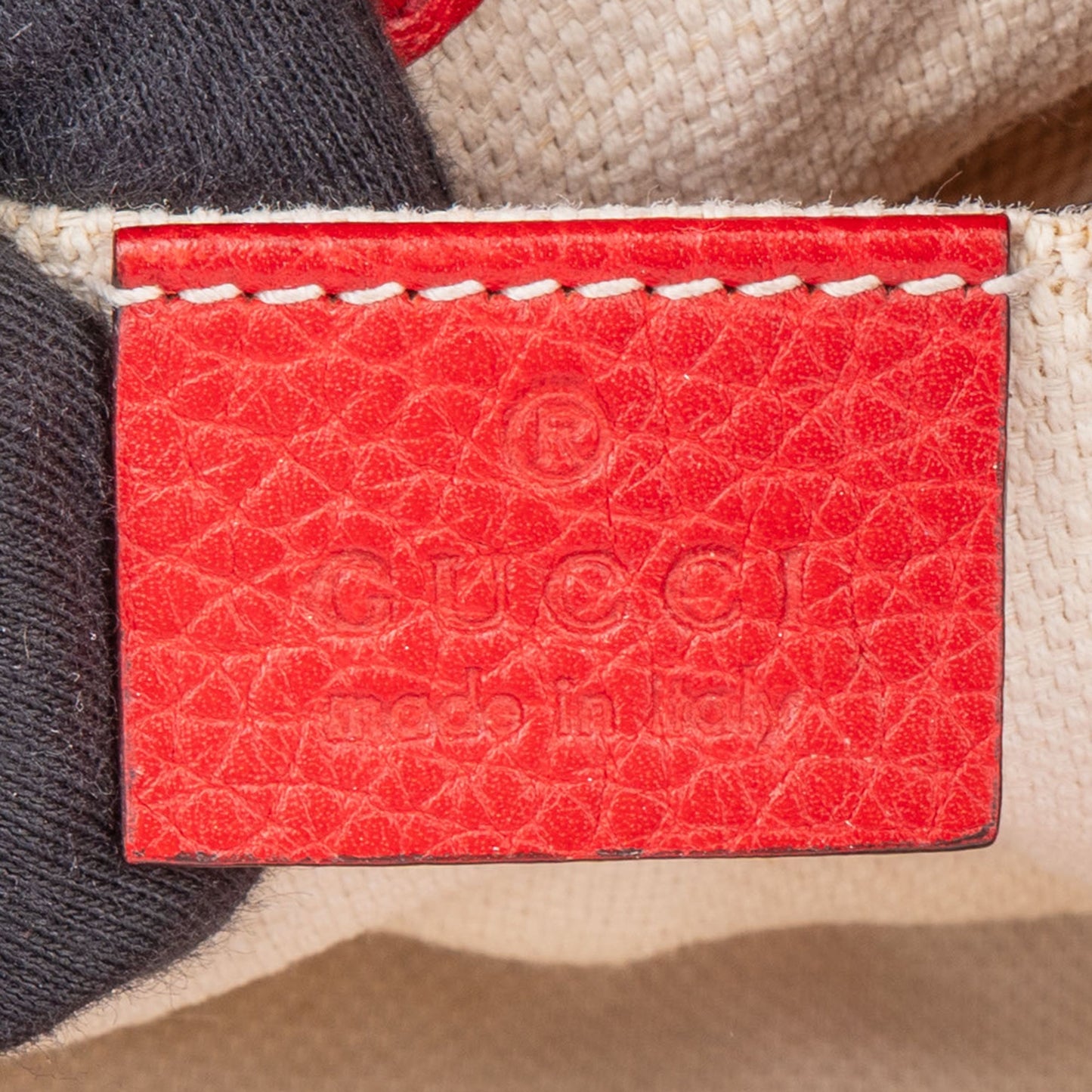 Gucci Rosso Leather GG Soho Crossbody Bag