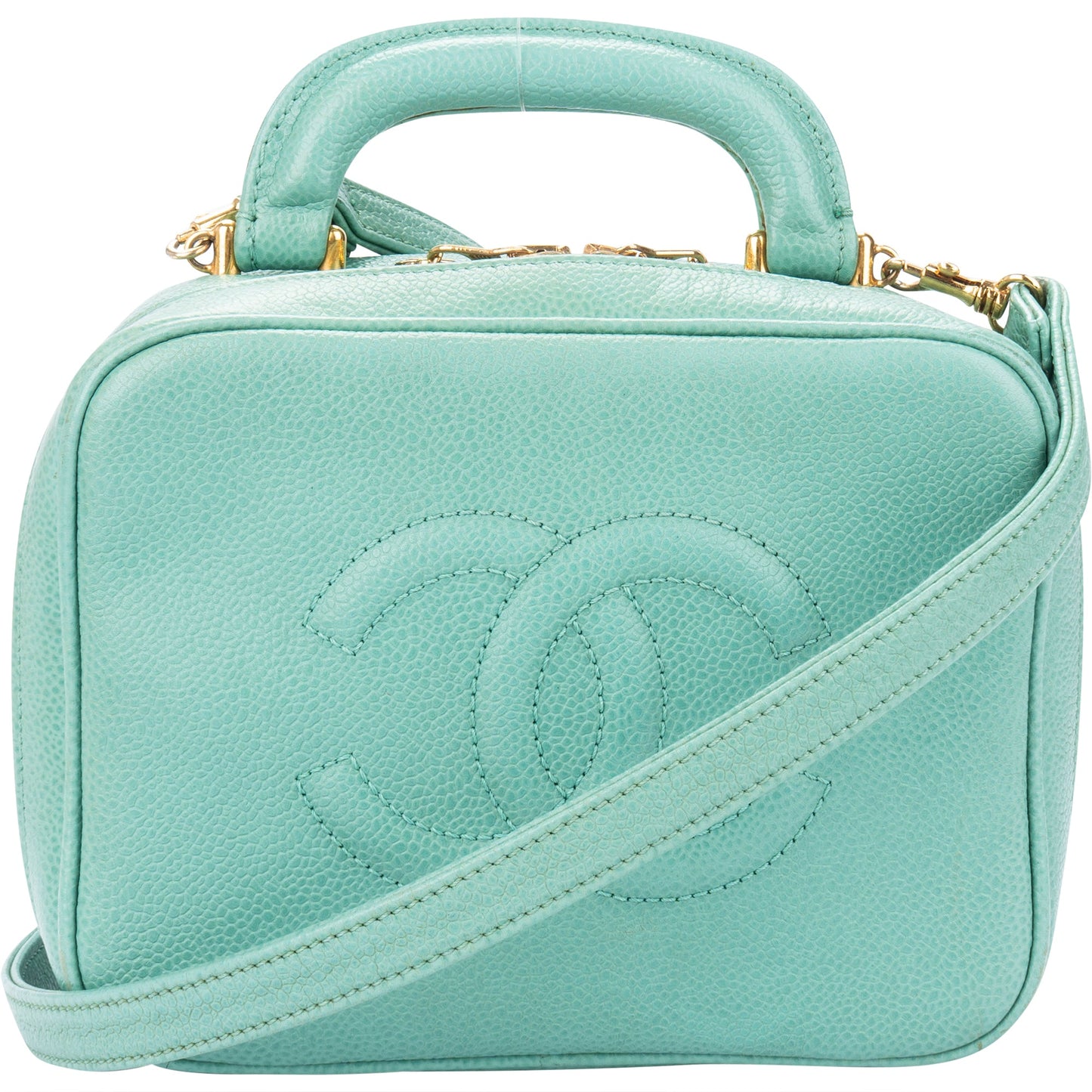 Chanel Caviar Leather CC Jewelry Crossbody Case