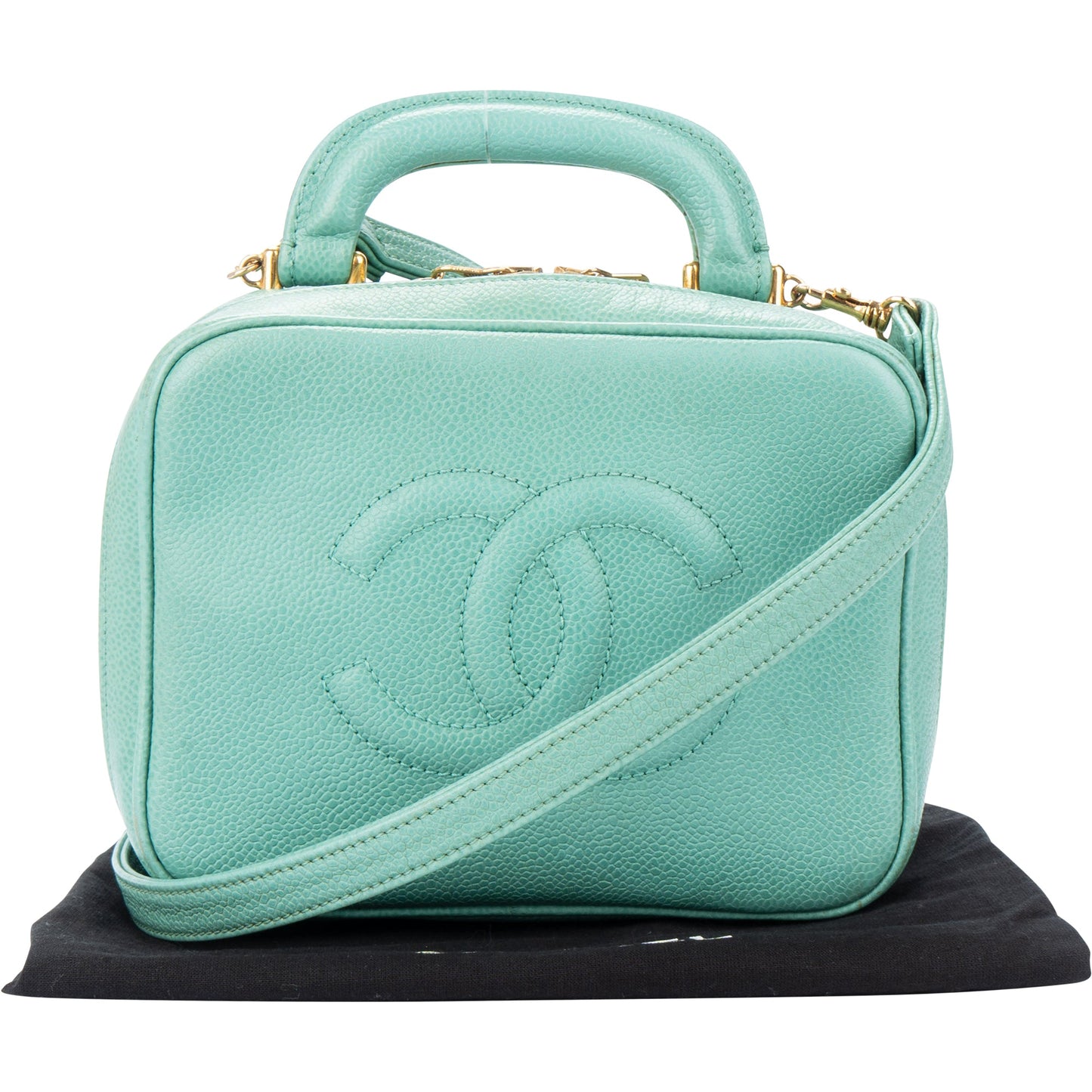 Chanel Caviar Leather CC Jewelry Crossbody Case