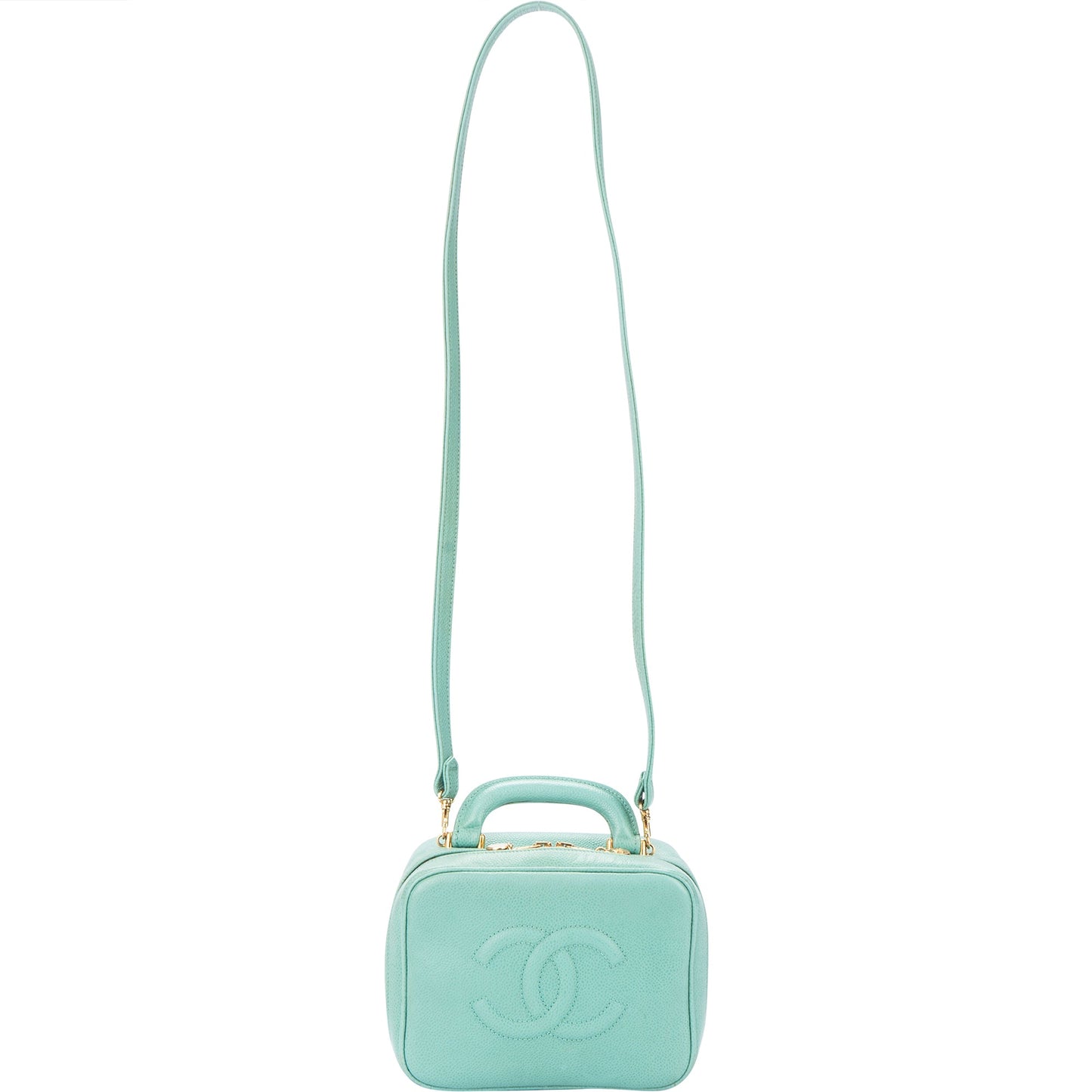 Chanel Caviar Leather CC Jewelry Crossbody Case