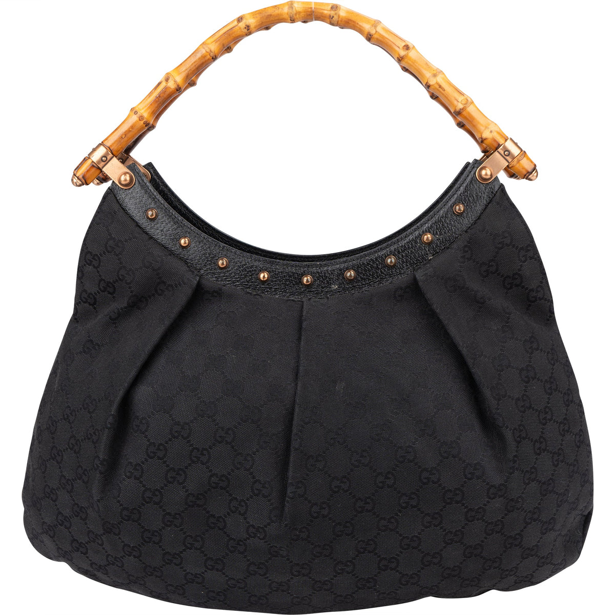 Gucci GG Monogram Bamboo Handbag