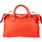 Balenciaga Fire Leather City Handbag