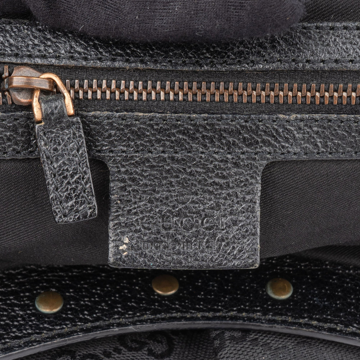 Gucci GG Monogram Bamboo Handbag